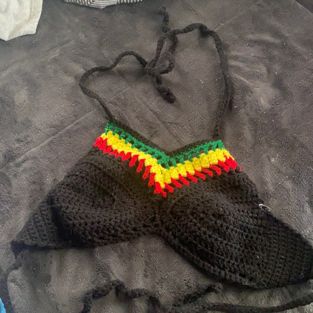 Crochet halter bralet